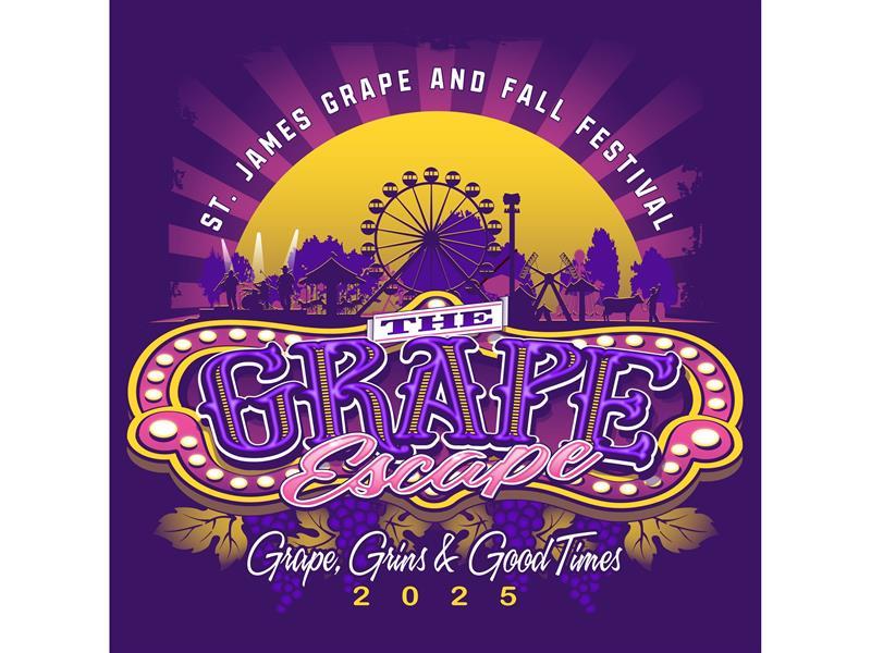 Logo for 2025 St. James Grape & Fall Festival